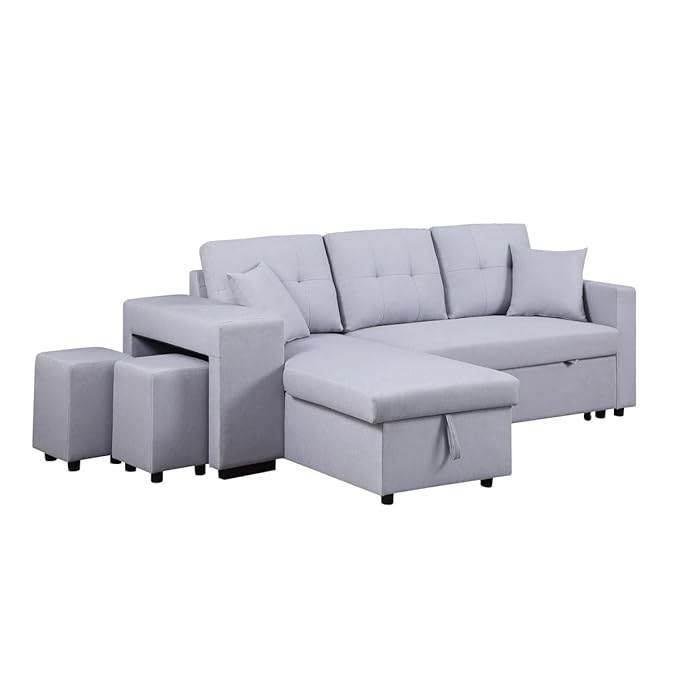 Eiram UrbanoFlex 5‑Seater Sofa Cum Bed with Storage