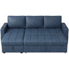 Eiram Berlin 5‑Seater L‑Shape Sofa Cum Bed with Hidden Storage & Magazine Pocket