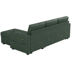 Eiram Berlin 5‑Seater L‑Shape Sofa Cum Bed with Hidden Storage & Magazine Pocket