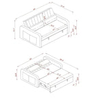 Eiram Yessa 2‑Seater Convertible Sofa Cum Bed with Adjustable Backrest & 2 Pillows