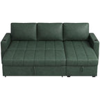 Eiram Berlin 5‑Seater L‑Shape Sofa Cum Bed with Hidden Storage & Magazine Pocket