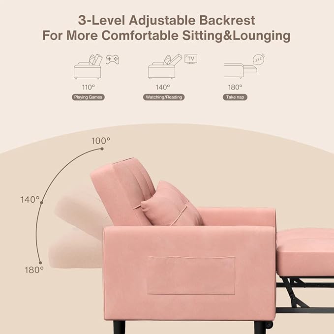 Eiram Zenfold 3-in-1 Sofa Cum Bed | Convertible Accent Chair