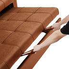 Eiraluxify Foldora 2‑in‑1 Sofa Cum Bed Pull‑Out Sleeper Couch with Side Storage