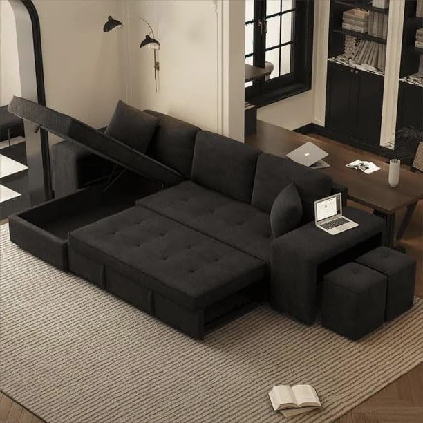 Eiram UrbanoFlex 5‑Seater Sofa Cum Bed with Storage