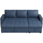 Eiram Berlin 5‑Seater L‑Shape Sofa Cum Bed with Hidden Storage & Magazine Pocket