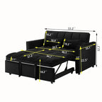 Eiram Dagger 2-Seater Sofa Bed with Adjustable Backrest