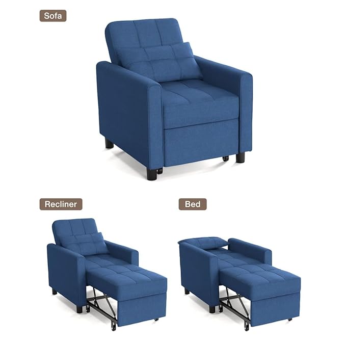 Eiram Zenfold 3-in-1 Sofa Cum Bed | Convertible Accent Chair
