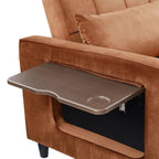Eiraluxify Foldora 2‑in‑1 Sofa Cum Bed Pull‑Out Sleeper Couch with Side Storage