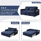 Eiram Yessa 2‑Seater Convertible Sofa Cum Bed with Adjustable Backrest & 2 Pillows
