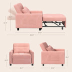 Eiram Zenfold 3-in-1 Sofa Cum Bed | Convertible Accent Chair