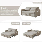 Eiram Yessa 2‑Seater Convertible Sofa Cum Bed with Adjustable Backrest & 2 Pillows