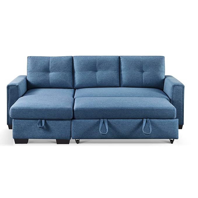 Eiraluxify Floza 5-Seater RHS L Shape Sofa Cum Bed with Storage