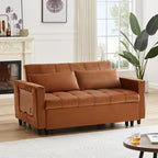 Eiraluxify Foldora 2‑in‑1 Sofa Cum Bed Pull‑Out Sleeper Couch with Side Storage