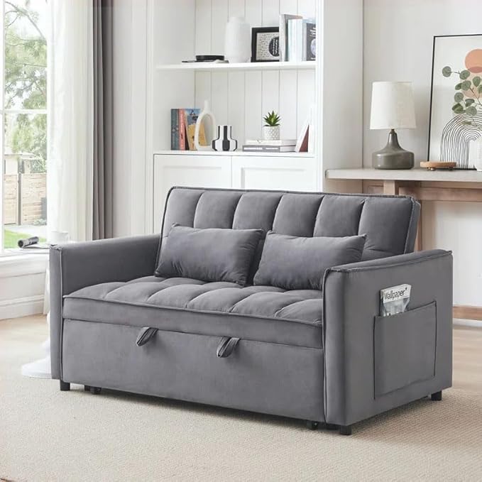 Eiram Dagger 2-Seater Sofa Bed with Adjustable Backrest