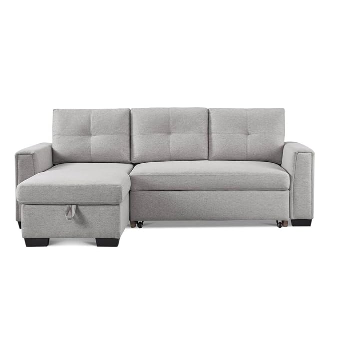 Eiram Floza 5-Seater RHS L Shape Sofa Cum Bed with Storage