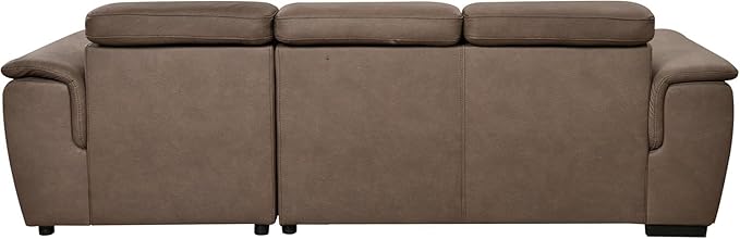 Eiram Oslo 5‑Seater L‑Shape Sofa Cum Bed with Hidden Storage & Magazine Pocket