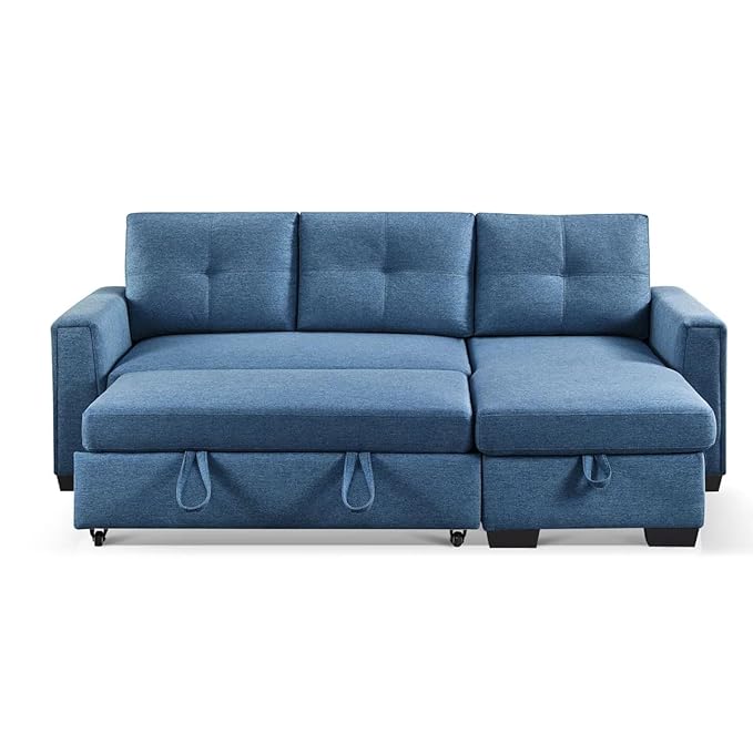 Eiram Floza 5-Seater RHS L Shape Sofa Cum Bed with Storage