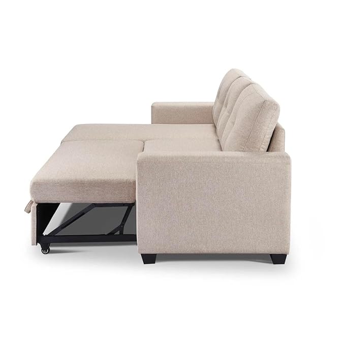 Eiram Floza 5-Seater RHS L Shape Sofa Cum Bed with Storage