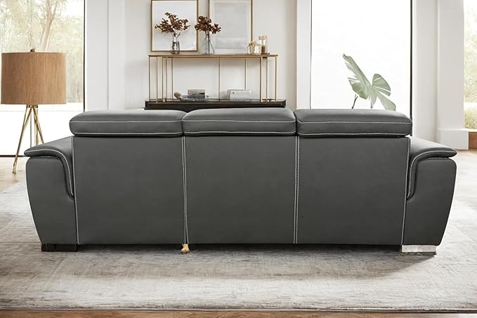 Eiram Oslo 5‑Seater L‑Shape Sofa Cum Bed with Hidden Storage & Magazine Pocket
