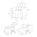 Eiram Zenfold 3-in-1 Sofa Cum Bed | Convertible Accent Chair