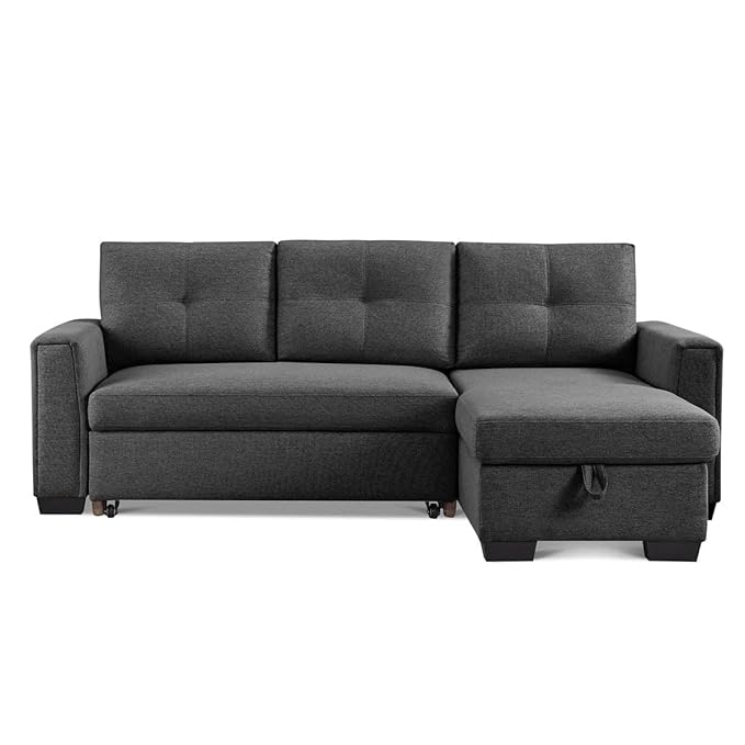 Eiram Floza 5-Seater RHS L Shape Sofa Cum Bed with Storage