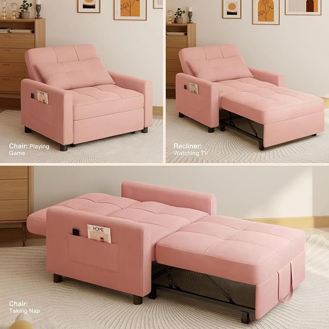 Eiram Zenfold 3-in-1 Sofa Cum Bed | Convertible Accent Chair