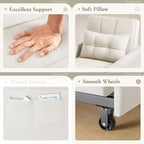Eiraluxify SoloRest 1-Seater Sofa Cum Bed with Pull-Out Bed Extension