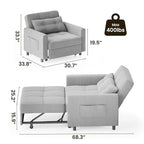 Eiram Zenfold 3-in-1 Sofa Cum Bed | Convertible Accent Chair