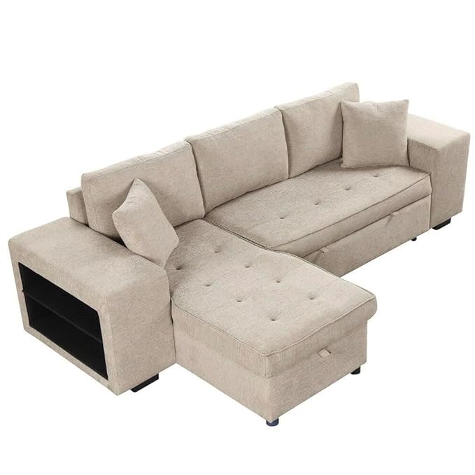 Eiram UrbanoFlex 5‑Seater Sofa Cum Bed with Storage