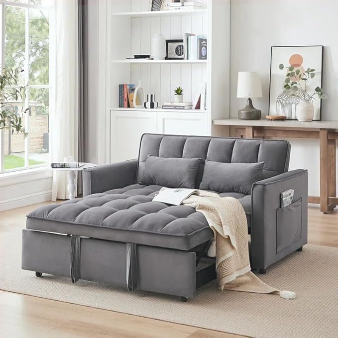 Eiram Dagger 2-Seater Sofa Bed with Adjustable Backrest