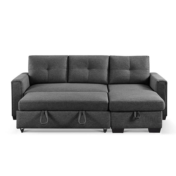 Eiram Floza 5-Seater RHS L Shape Sofa Cum Bed with Storage