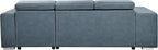Eiram Flexora Luxe 5‑Seater L‑Shape Sofa Cum Bed with Pull‑Out Bed & Storage
