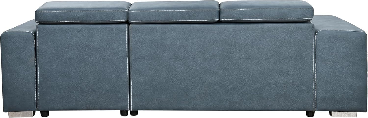 Eiram Flexora Luxe 5‑Seater L‑Shape Sofa Cum Bed with Pull‑Out Bed & Storage