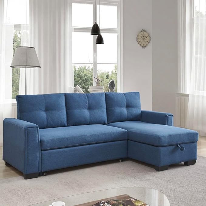 Eiram Floza 5-Seater RHS L Shape Sofa Cum Bed with Storage