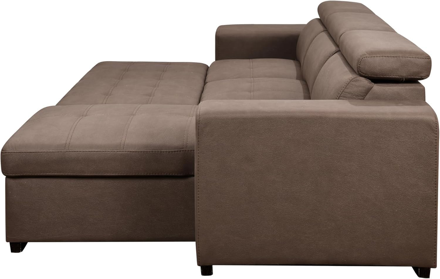 Eiram Flexora Luxe 5‑Seater L‑Shape Sofa Cum Bed with Pull‑Out Bed & Storage