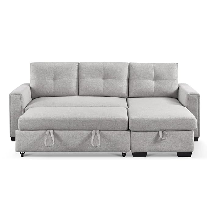Eiram Floza 5-Seater RHS L Shape Sofa Cum Bed with Storage
