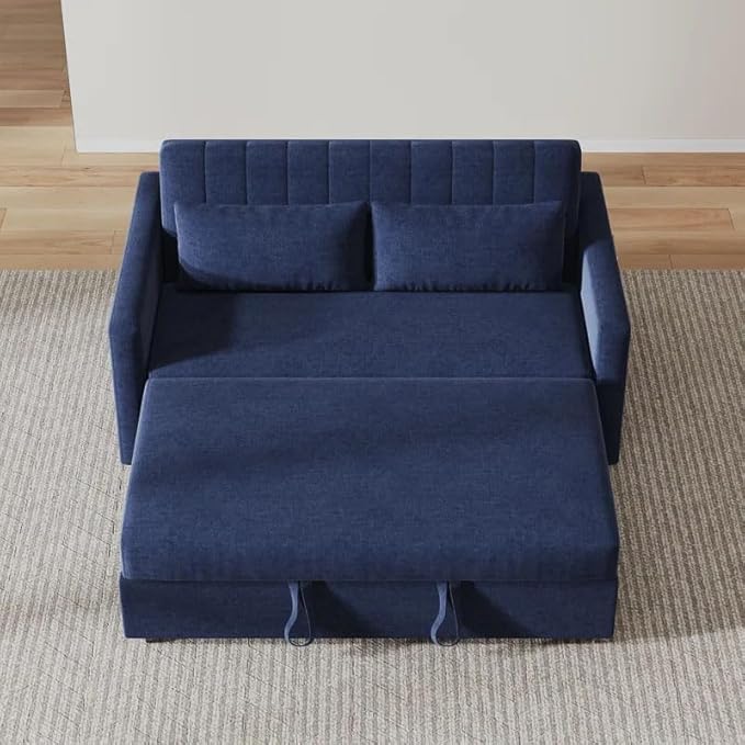Eiram Yessa 2‑Seater Convertible Sofa Cum Bed with Adjustable Backrest & 2 Pillows