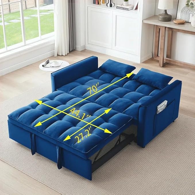 Eiram Dagger 2-Seater Sofa Bed with Adjustable Backrest