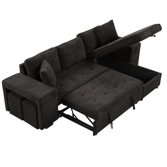 Eiram UrbanoFlex 5‑Seater Sofa Cum Bed with Storage