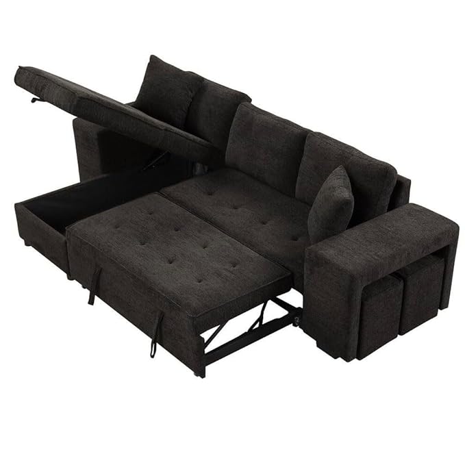 Eiram UrbanoFlex 5‑Seater Sofa Cum Bed with Storage