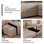 Eiram UrbanoFlex 5‑Seater Sofa Cum Bed with Storage