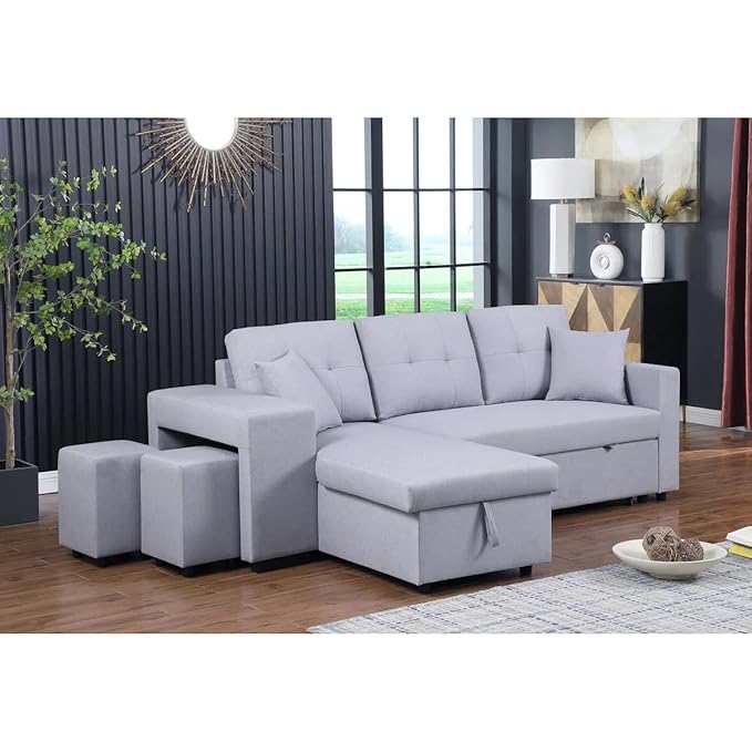 Eiram UrbanoFlex 5‑Seater Sofa Cum Bed with Storage