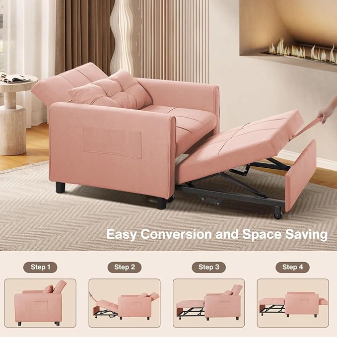 Eiram Zenfold 3-in-1 Sofa Cum Bed | Convertible Accent Chair