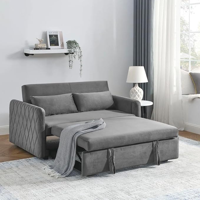 Eiram DuoNap 2‑Seater Sofa Cum Bed with Pull‑Out Bed