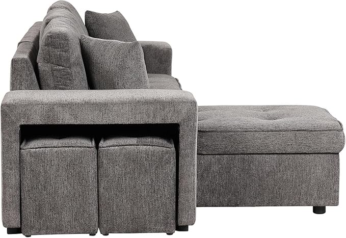 Eiram UrbanoFlex 5‑Seater Sofa Cum Bed with Storage