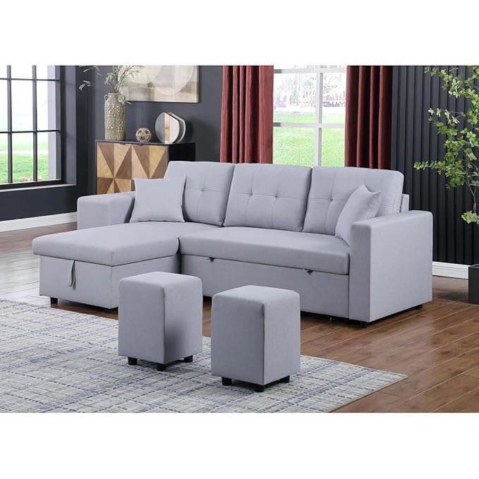 Eiram UrbanoFlex 5‑Seater Sofa Cum Bed with Storage