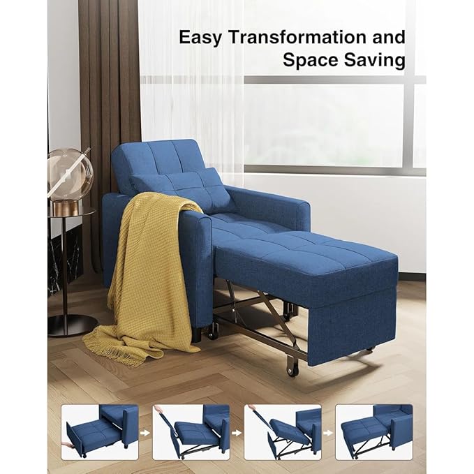 Eiram Zenfold 3-in-1 Sofa Cum Bed | Convertible Accent Chair