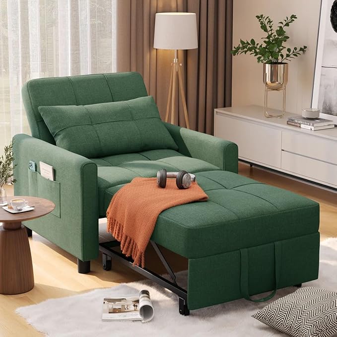 Eiram Zenfold 3-in-1 Sofa Cum Bed | Convertible Accent Chair
