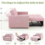 Eiram FlexiFold 3-in-1 Convertible Sofa Cum Bed for Living Room