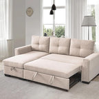 Eiram Floza 5-Seater RHS L Shape Sofa Cum Bed with Storage